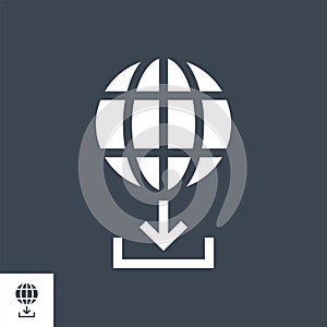 Upload Manager Vector Glyph Icon