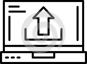 Upload Outline Vector Icon