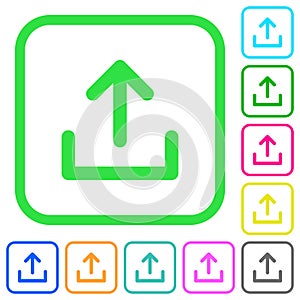 Upload symbol vivid colored flat icons icons
