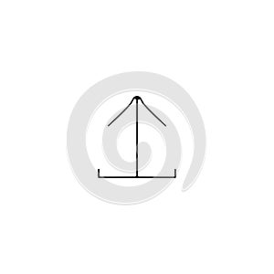 Upload thin line icon. Upload linear outline icon