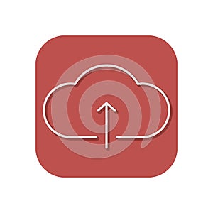 upload to cloud computing system design. Vector illustration decorative design