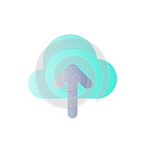 Upload to cloud flat gradient color ui icon