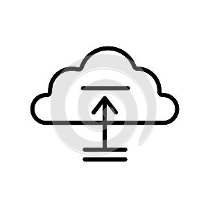 Upload to Cloud icon vector isolated on white background, Upload
