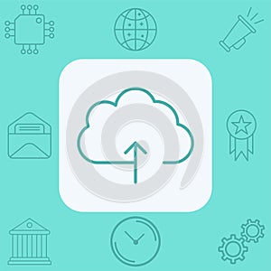 Upload vector icon sign symbol