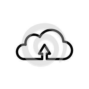 Upload vector thin line icon