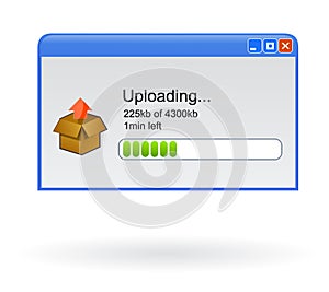 Uploading file browser window