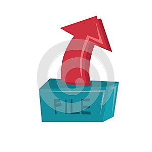 uploading a file. Vector illustration decorative design