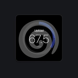 Uploading Speed Test UI Interface Concept