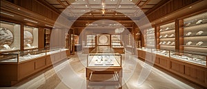 Upmarket Jewelry Store with Precious Gems in Elegant Disarray