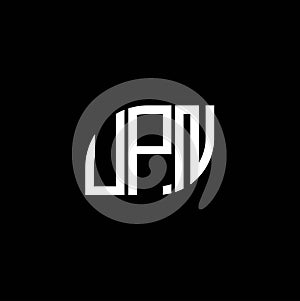 UPN letter logo design on black background. UPN creative initials letter logo concept. UPN letter design