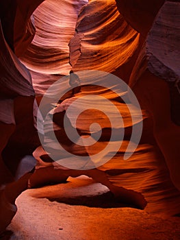 The upper Antelope Slot Canyon near Page in Arizona