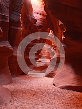 The upper Antelope Slot Canyon near Page in Arizona