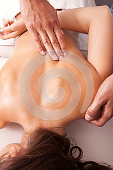 Upper back massage technique