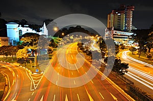 Upper Bukit Timah Road by night photo