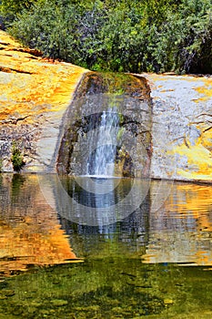 Upper Calf Creek Falls desert oasis waterfall views in Grand Staircase-Escalante National Monument by Boulder and Escalante in Sou