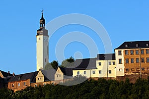 Upper Castle of Greiz, a town in the state of Thuringia, 40 kilometres east of state capital Erfurt, on the river White Elster in