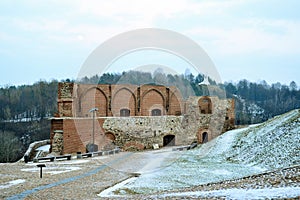 Upper castle keep on Gediminas Hill is a part of Vilnius Castle Complex