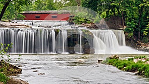 Upper Cataract Falls, Bridge, and Mill Ruins photo