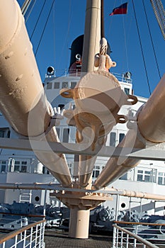 Upper deck of oceanliner