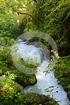 Upper Duden Falls. River Duden in Turkey