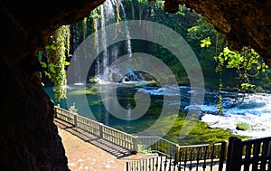 Upper Duden Falls. River Duden in Turkey