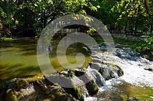 Upper Duden Falls. River Duden in Turkey