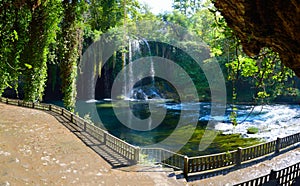 Upper Duden Falls. River Duden in Turkey