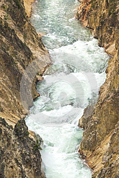 Upper falls on the day in yellow stone Yellowstone National park,Wyoming.usa