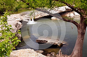 Upper Falls in Mckinney Falls State Park, Austin Texas