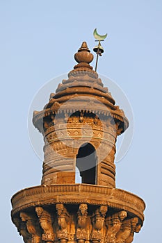 Upper floor of the ancient historical swing tower, ahmedabad, gujrat, India