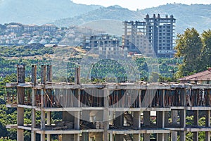 Upper floors of building under construction