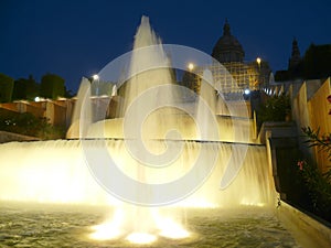 Upper fountains montjuic barcelona spain
