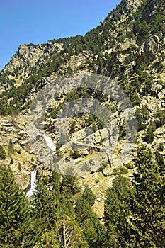 Waterfalls in Upper Freser Valley in the RipollÃÂ¨s region, Spain  photo