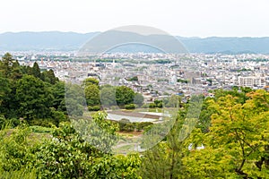 Upper Garden at Shugakuin Imperial Villa Shugakuin Rikyu in Kyoto, Japan. It was originally
