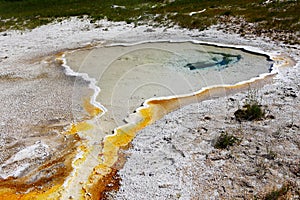 The Upper Geyser Basin in Yellowstone National Park,USA.