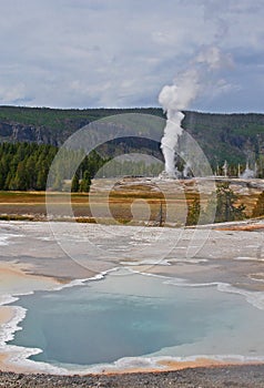 Upper Geyser Basin - Heart Spring & Lion Geyser