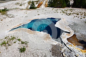 The Upper Geyser Basin in Yellowstone National Park,USA.