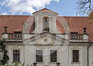 Upper half of the entrance gate to the Strahov Monastery, Prague, Czech Republic