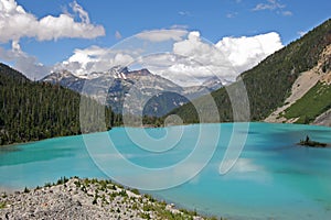 Upper Joffre Lake in Joffre Lakes Provincial Park, Canada.