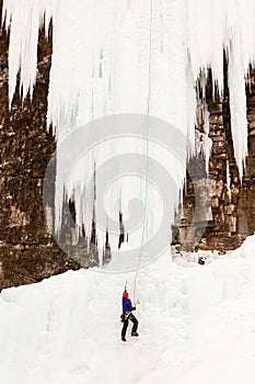 Upper Johnson Falls Ice Climber