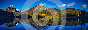 Upper Lake wide Panorama with Reflections