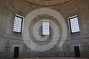 Upper level from interior of Pantheon National from Alfama district in Lisbon