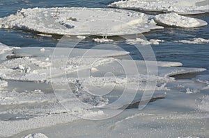 Upper Mississippi River Ice Floes