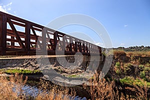 Upper Newport Bay Nature Preserve hiking trail winds along the m