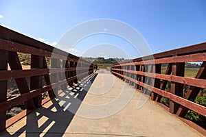 Upper Newport Bay Nature Preserve hiking trail winds along the m