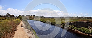 Upper Newport Bay Nature Preserve hiking trail winds along the m