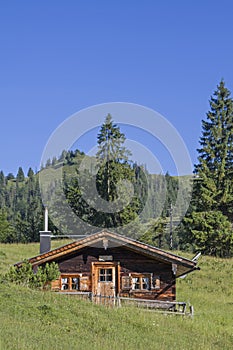 Upper Orterer Alm south of Benediktenwand