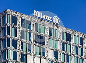 Upper part of the Allianz Suisse building in Wallisellen, Switzerland