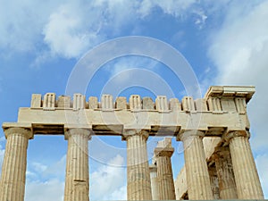 The Upper Part and the Columns of the Parthenon, Acropolis of Athens