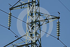 Upper part of electric power transmission line, Central Balkan mountain, Stara Planina